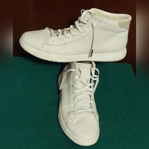 COLE HAAN GRANDPRO C25695 MEN'S BEIGE/BONE LEATHER HIGHTOP SNEAKERS SIZE 13 M